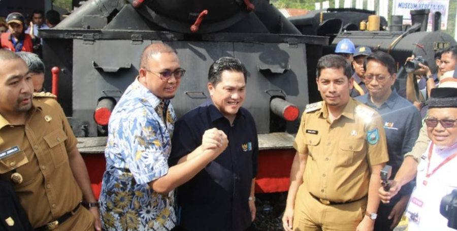 Erick Thohir-Andre Rosiade Resmikan Kembali KA Mak Itam di Sawahlunto