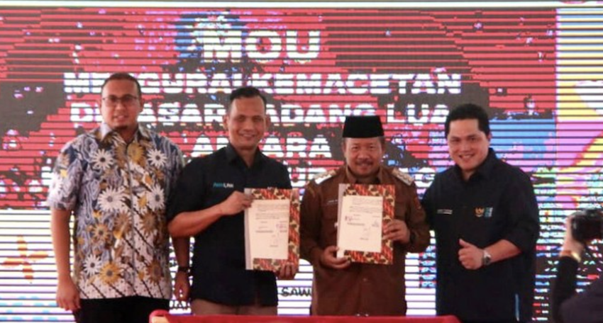 Erick Thohir-Andre Rosiade Saksikan MoU Pemkab Agam-KAI, Diyakini Atasi Macet