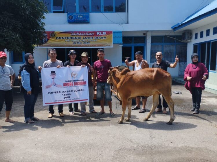 Andre Rosiade Serahkan Sapi Kurban untuk PWI Sumbar
