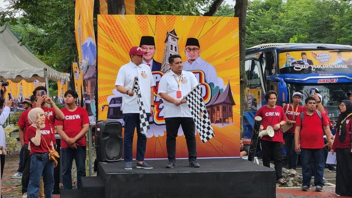 150 Bus Pemudik ‘Pulang Basamo 2025 Andre Rosiade’ Kloter 2 Berangkat ke Sumbar