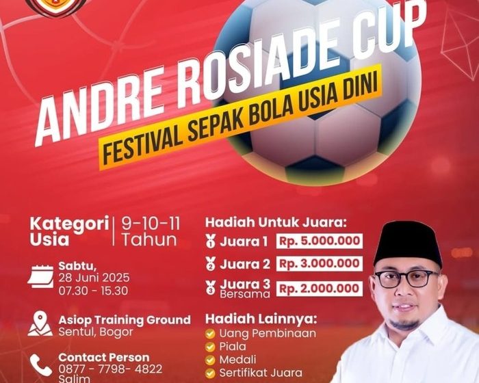 Andre Rosiade Cup Bakal Digelar, Pratama Arhan Bakal Hadiri Pembukaan